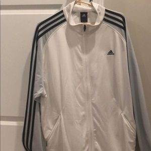 Adidas White Zip up